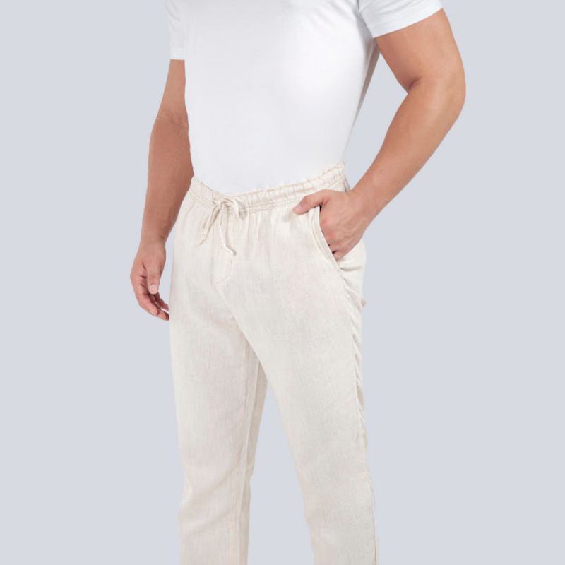 Calça Jogger Linho – Palha